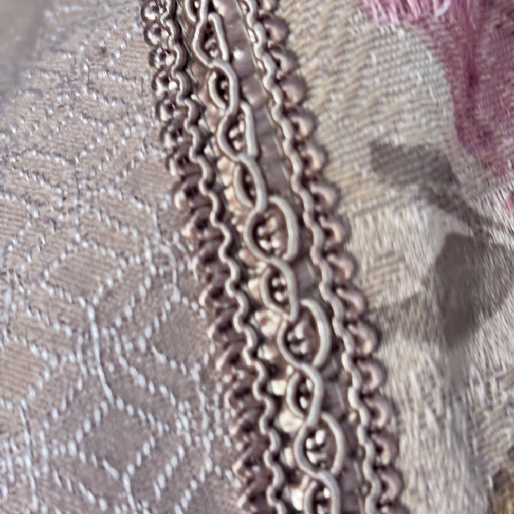 Croscill King Comforter in Cream and Pink Floral - Picture 3 of 16